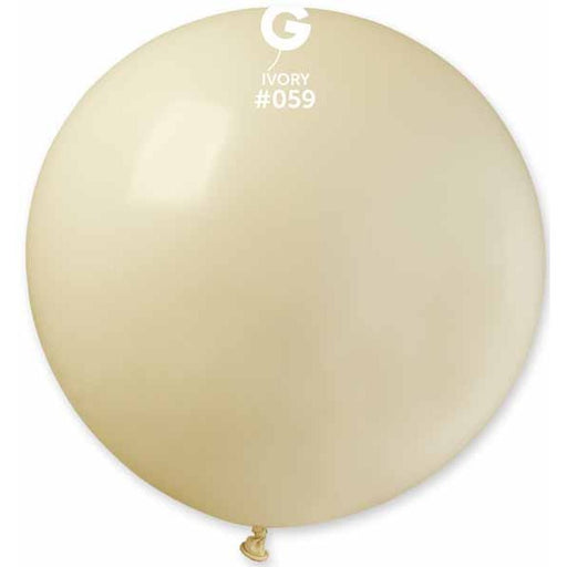 Gemar 31" Ivory #059 Latex Balloon, 1 Count