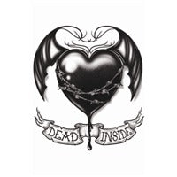 Tinsley Transfers Dead Inside Goth Temporary Tattoo