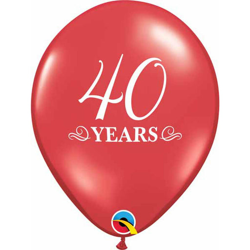 40Th Anniversary Ruby Red Balloons (50 Pack)