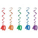 Multicolor Swirl Spectacle 40 Inch Vibrant Party Decor (5/Pk)