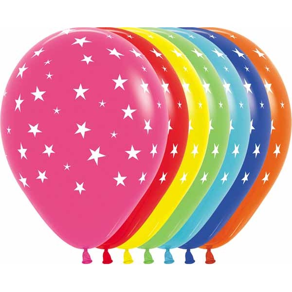 Sempertex Stars Fashion Assorted 11-Inch Latex Balloons, 50 Count