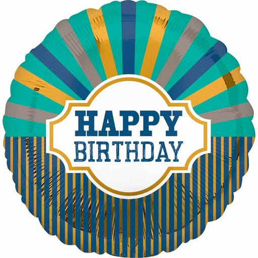 Happy Birthday Beams 18-Inch Foil Balloon