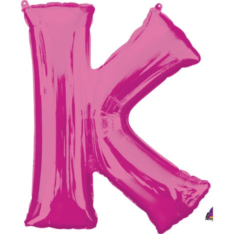 33" Pink Letter K Balloon