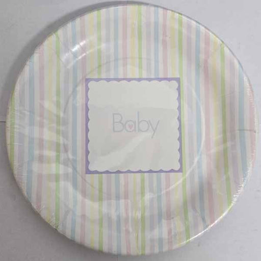 Baby Soft Stripes 9-Inch Plates, 8 Count