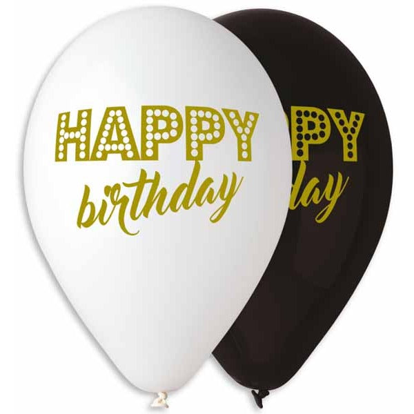GEMAR 13" HAPPY BIRT HDAY GOLD PRINT 50/B