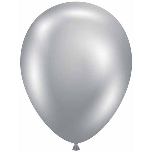 Tuftex Effects Silvery 5-Inch Latex Balloons, 50 Count