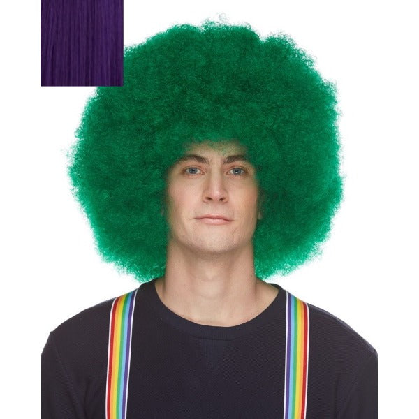 Purple Afro Costume Wig