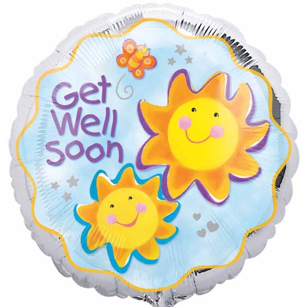 Chatterbox Get Well Soon 18-Inch Foil Balloon