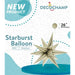 Decochamp 26-Inch White Gold Starburst Foil Balloon