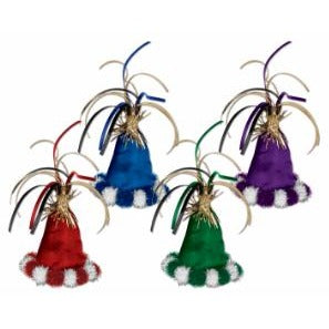 CONE HAT HAIR CLIP (1/PK) ASST COLORS