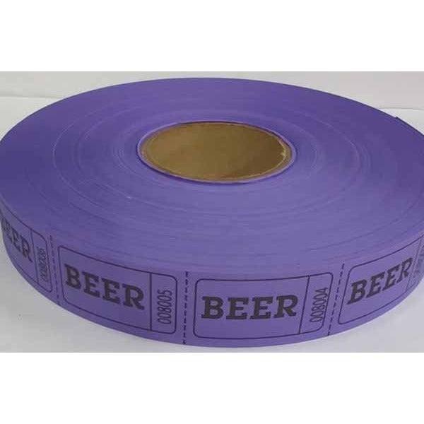 ROLL TICKETS 2000 BEER PURPLE