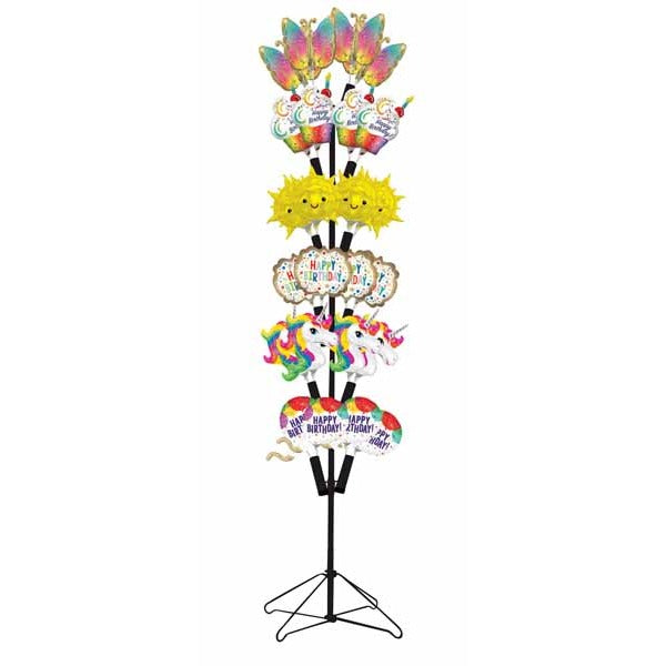 AIR METAL FLOOR DIS RACK BLACK 24"WX68