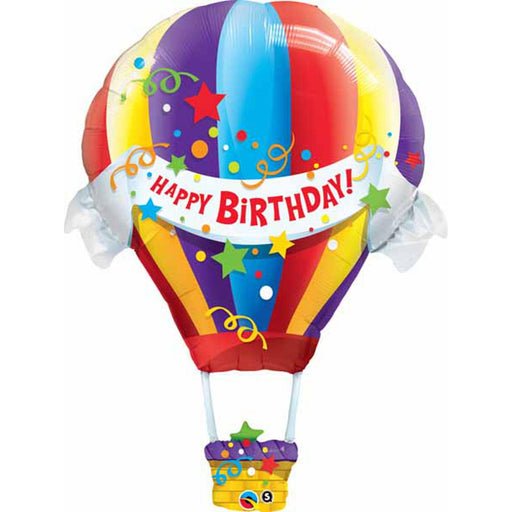 Up, Up, and Celebrate: 42-Inch Birthday Hot Air Balloon Shape (3/PK)