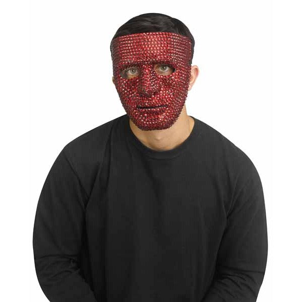 Red Blank Mask with Bling