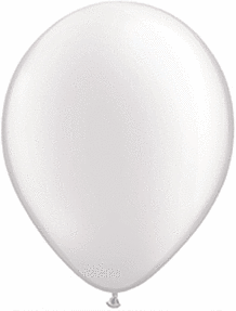 Qualatex Pearl 11" White Latex Balloon (100/Pk)