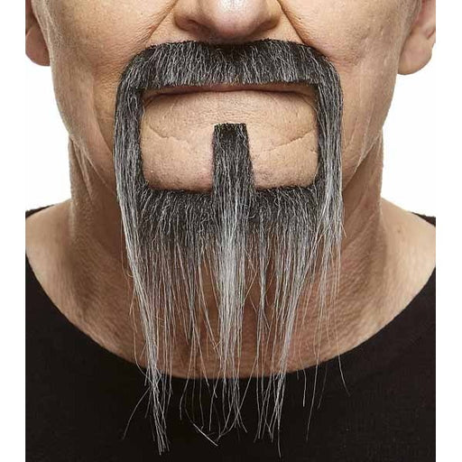 Black and Grey Moustache and Beard Costume Accessory