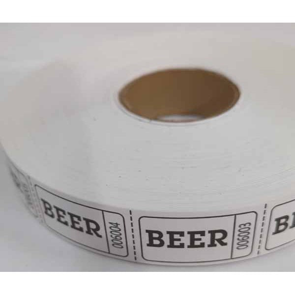 ROLL TICKETS 2000 BEER WHITE