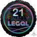 Finally 21 Holographic Round Foil Balloon, 18 Inch