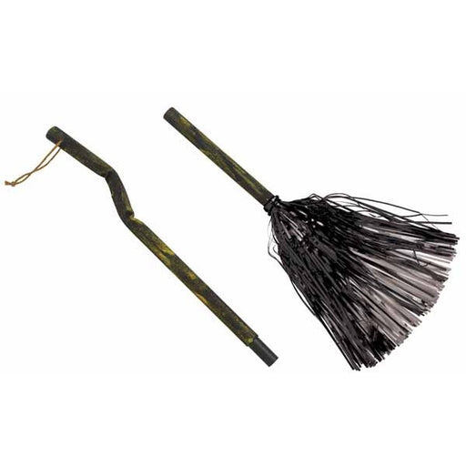 Black Witch Broom Costume Accessory