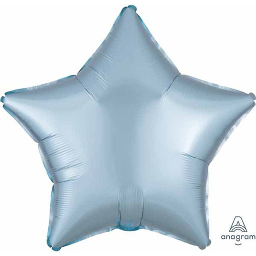 19-Inch Pastel Blue Satin Luxe Star Foil Balloon