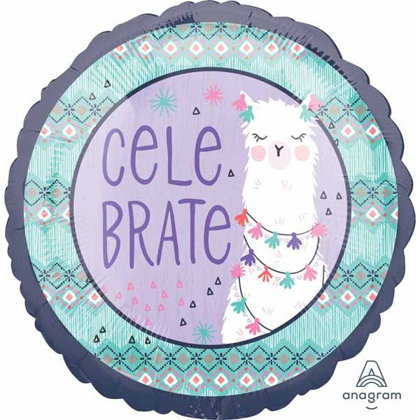 Llama Fun 18-Inch Round Foil Balloon