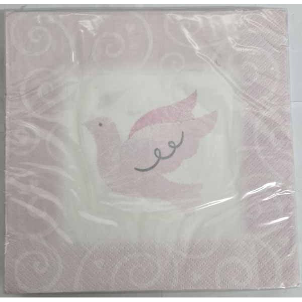 Simply Sparkling Dove Luncheon Napkins, 16 Count