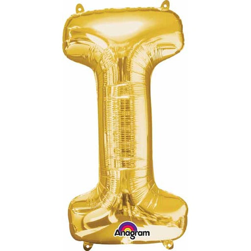 Gold Letter I Foil Balloon, 32 Inch