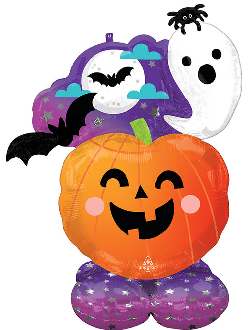 AirLoonz Spooky Ghost Pumpkin 53″ Halloween Foil Balloon