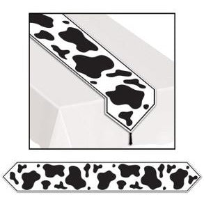 Cow Print Table Runner, 11 Inches x 6 Feet