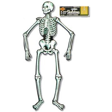 22-Inch Jointed Skeleton Halloween Decorations, 2-Pack