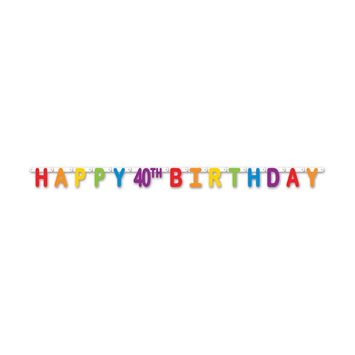 Happy 40th Birthday Streamer, 5 ft 6 in