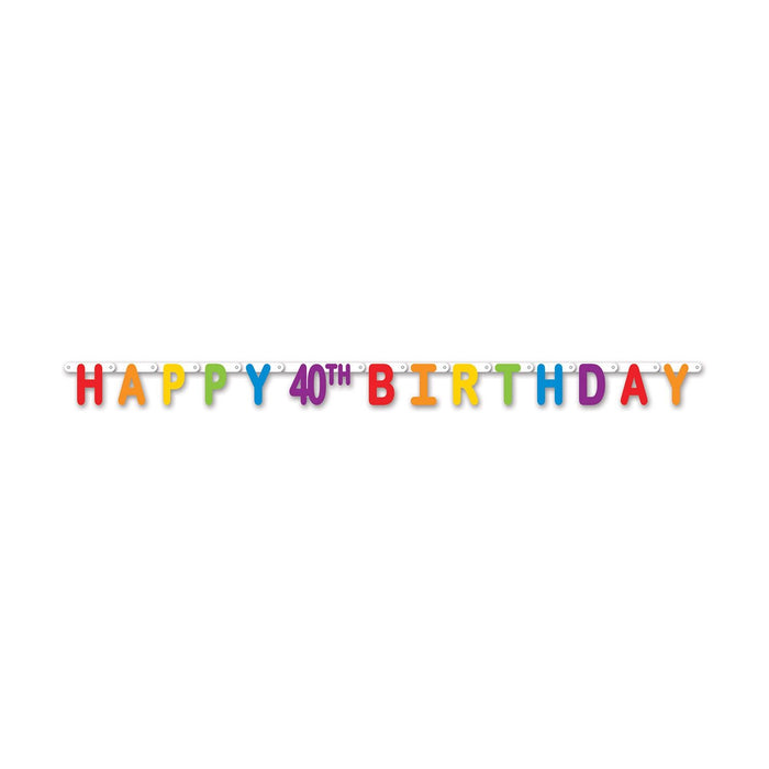 Happy 40th Birthday Streamer, 5 ft 6 in