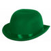Green Satin Sleek Derby Hat