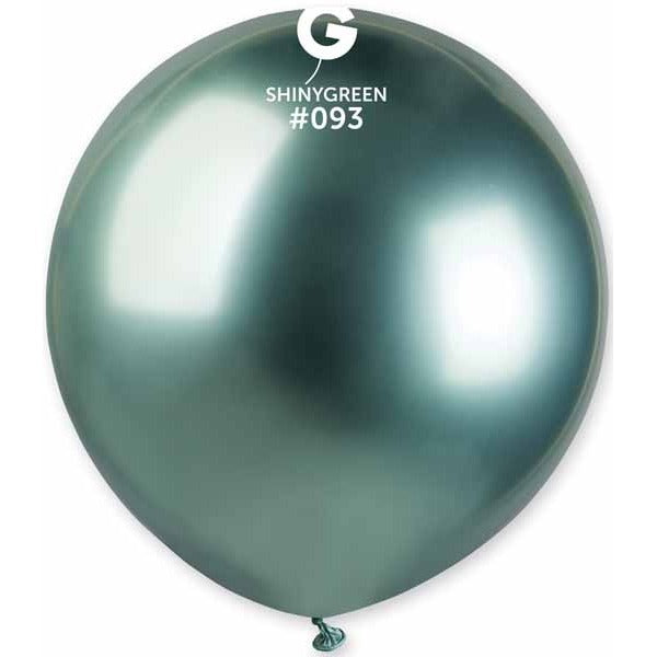 Gemar 19-Inch Shiny Green #093 Latex Balloons, 25 Count