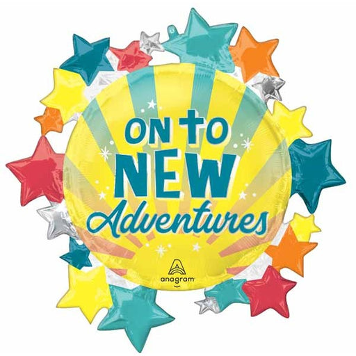 On to New Adventures 30" Shaped Foil Balloon