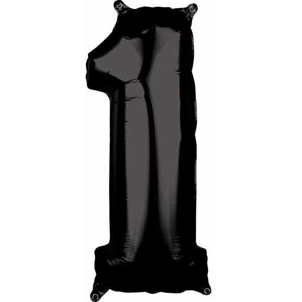 Black Number 1 Balloon, 26 Inch