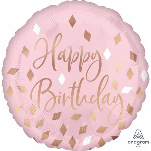 Blush Birthday 18" Round Foil Balloon