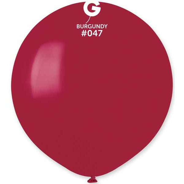 Gemar 19-Inch Burgundy Latex Balloons, 25 Count