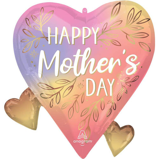 Happy Mother Day Botanical Heart 22" Balloon