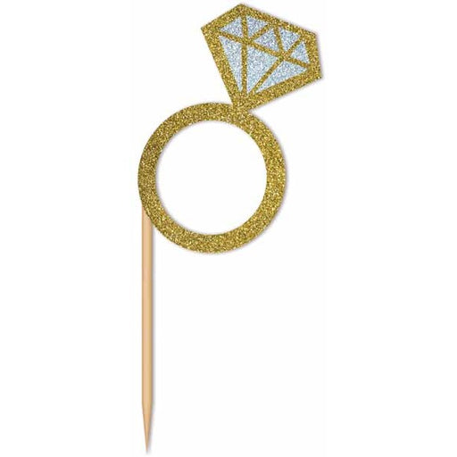 Diamond Ring Cupcake Toppers, 24 Count