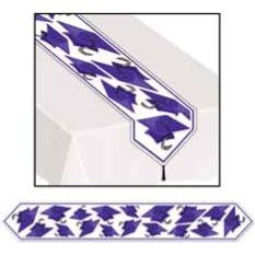 Purple Graduation Cap Table Runner