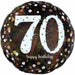 Sparkling 70th Birthday Jumbo Holographic Foil Balloon