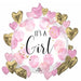 Baby Girl Watercolor 26-Inch Shaped Foil Balloon