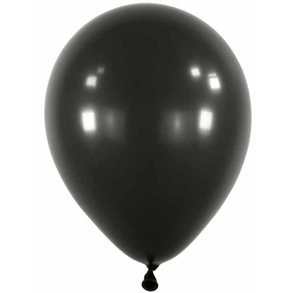 Anagram Jet Black 11 Inch Latex Balloons, 100 Count