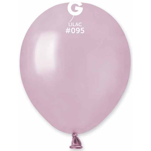 Gemar 5" Metallic Lilac #095 Latex Balloons, 100 Count