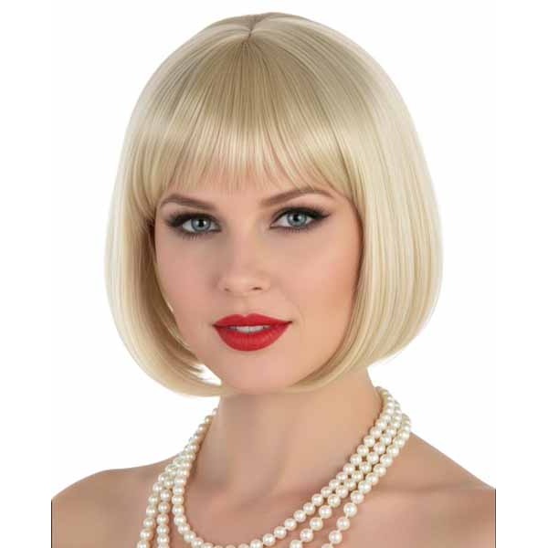 Blonde Blunt Bob Costume Wig