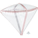 Rose Gold Trim Clear Diamondz Foil Balloon