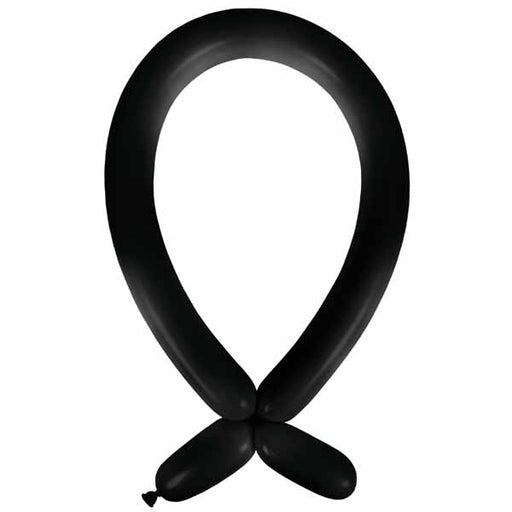 Jet Black 260 Latex Twisting Balloons, 100 Count