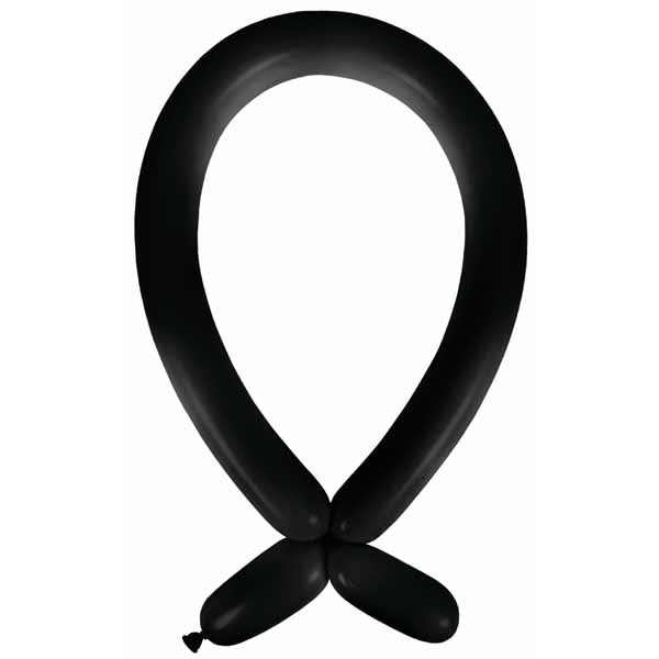 Jet Black 260 Latex Twisting Balloons, 100 Count
