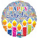 Shimmer Birthday Candles Jumbo Holographic Foil Balloon, 32 in